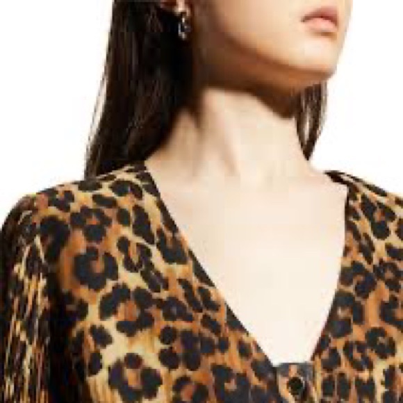 MILLY leopard print blouse size large - Picture 11 of 11